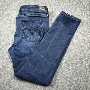 Levi's 524Jeans Junior/Womens 14(34) Jeans Skinny Straight Black Label Dark